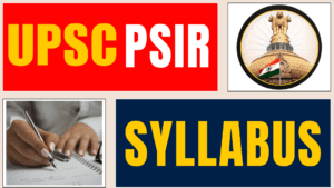 UPSC 2025 PSIR Syllabus